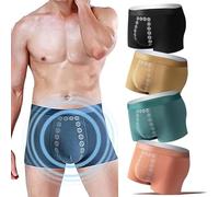 4packs Proplshove Underwear Magnetic, Comfortable Soft and Breathable Men's Energetic Massage Magnetic Underwear (4PCS-B,L)