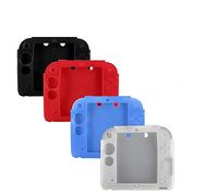 4Packs Protective Soft Silicone Rubber Gel Skin Case Cover for Nintendo 2DS (BL+RE+BU+WH)
