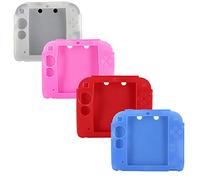 4Packs Protective Soft Silicone Rubber Gel Skin Case Cover for Nintendo 2DS (PI+RE+BU+WH)