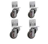 4PackUniversal Swivel Caster Wheels HeavyDuty Quiet Trolley Wheels for Furniture Table Chair Sofa with Safety Brake1.5 Inch