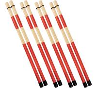 4Pair Drumsticks Bamboo Punk Drum Sticks for Jazz Folk Music Red