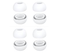 4Pair Eartips for Airpods Pro 2nd Generation and AirPods Pro with Noise Reduction Hole,Silicone Ear Tips Compatible with Airpods Pro2 Earphone Fits Charging Case(XS/S/M/L)-White