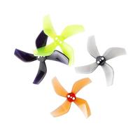 4Pairs 8PCS D51 2020 2X2X4 2inch 4-Blade PC Propellers 1.5mm Shaft For RC FPV Racing Freestyle Tinywhoop Beta85X Drone Replacement Parts(Clear Gray)