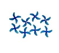 4Pairs 8Pcs D51 2020 2x2x4 2inch 50.3mm 4-Blade PC Propeller 1.5mm For RC FPV Racing Freestyle Tinywhoop BETA85X Drone(Clear Blue)