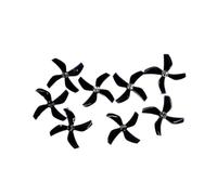 4Pairs 8Pcs D51 2020 2x2x4 2inch 50.3mm 4-Blade PC Propeller 1.5mm For RC FPV Racing Freestyle Tinywhoop BETA85X Drone(Black)