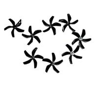 4Pairs 8Pcs D51 2020 2x2x5 2inch 50.3mm 5-Blade PC Propeller 1.5mm For RC FPV Racing Freestyle Tinywhoop BETA85X Drone(Black)