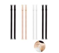 4Pairs Bra Straps Replacement, Elastic Adjustable Removable Bra Straps Stretchable Non-Slip Bra Strap Clips Shoulder Bra Straps for Women Tops Dress Backless Low Back Support Fits All Cup Sizes