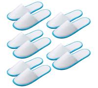 4Pairs Disposable Slippers for Guests; Bulk Indoor Hotel Slippers House Guest Slippers for Hotel, Spa, Travel, Home (#3, Adult, Women, One Size, Alpha, UK Footwear Size System, 3X-Wide)