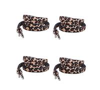 4pairs Leopard Print Flat Shoelaces Classic Creative Shoe Ties Fashionable for Sneakers Casual Footwear of Cool Leopard Shoelaces