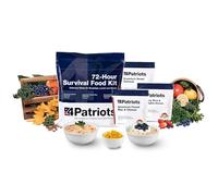 4Patriots 72-Hour Emergency Food Supply Survival Kit, Perfect for Camping, Freeze Dried Preparedness Food, Designed to Last 25 Years, Be Ready with 16 Servings of Delicious Breakfast, Lunch, & Dinner
