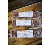 4PAWSRAW Frozen Raw Dog Food Premium Lamb Complete 80: 10:10 Mince For Dogs 20 X 560g Packs - 11.2kg
