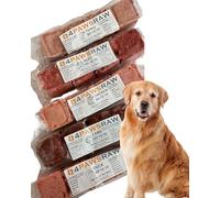 4PAWSRAW Raw Dog Food 80/10/10 Mixed Meats Complete & Balanced Meal For All Dogs Breeds - 30 Packs - 16.8kg | Beef, Duck, Lamb, Chicken and Turkey Minces in Cubes
