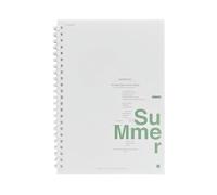 4PC-A5 Soft Coil Hands- Office Students' Simple Notebook-Four Seasons Simple Poems: Style 3