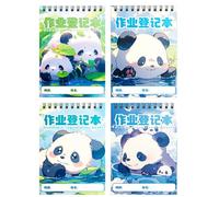 4PC-A6 Copy Registration Workbook Turn-Up Coil Record Book-Happy Panda