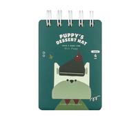 4PC-A7 Turn-up Coil Horizontal line Inside The Cartoon Landscape Simple Portable Notebook-Style 4