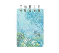 4PC-A7 Turn-up Coil Horizontal line Inside The Cartoon Landscape Simple Portable Notebook-w