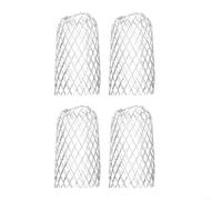 4pc Aluminum Gutter Guards with Metal Mesh Leaf Debris Trap Covers for Clogged Downpipe and Drain Pipes