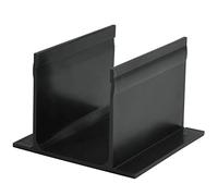 4Pc AluSthetic PVC Threshold Drainage Channel Connection Parts | Flat Bottom Connectors for Outdoor Driveway Patio Garden Drainage Systems | Soakaway Storm Drain Pieces