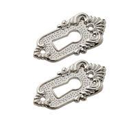 4Pc Antique Keyhole Covers 45x23mm Drawer Lock Head Patch Corner Decorative Angle Code Alloy Plate for Wooden Jewelry Boxes for Cabinets