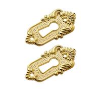 4Pc Antique Keyhole Covers 45x23mm Drawer Lock Head Patch Corner Decorative Angle Code Alloy Plate for Wooden Jewelry Boxes for Cabinets