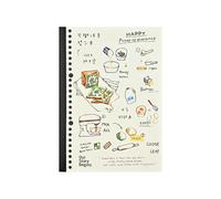 4PC-B5 Tear Loose-Leaf for The core of This Creative Cute Notebook-red Bean Matcha Toast