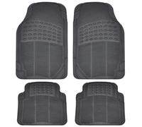 Sakura All-Weather Rubber Car Mats SS3601 - Set of 4, Anti-Slip Backing, Universal Fit, Embossed Trim-To-Fit Lines