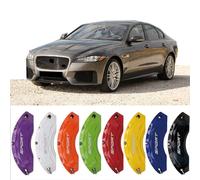 4pc Brake Caliper Covers Compatible Front Rear 18/19/20/21/22 Wheel Size for Jaguar XF Accessories (Red)