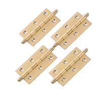 4PC Brass Hinges, Decorative Solid Brass Cabinet Cupboard Door Butt Hinges, Furniture Folding Hinges Hardware Lot 2inch 30mm Wide