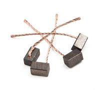 4pc Carbon Brushes 6x6x10mm for Blower Motor Fan Motor Windshield Wiper Motor Lift Motor Replacement, Compatible with Automotive Power Tools