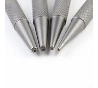 4pc Center Punch and Nail Punch Set for Metalworking Tools - Alloy Steel Drift Punch with 0.8mm/1.6mm/2.4mm/3.2mm Tips for Machinery Manufacturing,