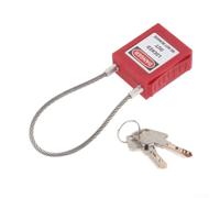 4pc Compact Cable Padlock with 8 Keys Long Shackle Safety Lock Different Locking