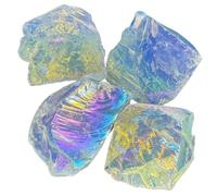 4pc Crystal Electroplated Glitter Raw Stone Gemstone Home Room Decoration Gift Gemstone Stone