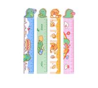 4pc Cute Cartoon Magnetic Ruler Elementary School Stationery Supplies Drawing and Measuring Tools Office Soft Ruler-Dinosaur Series