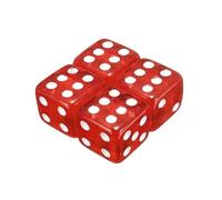 4PC Dice Style Tire Valve Stem Caps Car Nipple Caps Stems Covers Tyre Air Valve(Red)