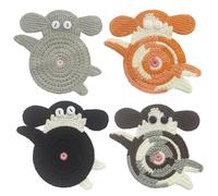 4PC Drink Coaster Dog Gifts for dog Lovers, Fun Woven Creative Coasters,Cute Coffee Coaster for Home Decor Tabletop Protection Suitable for Kinds Cups