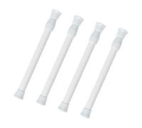 4PC Easy-Install Tension Shower Rods, Flexible PVC Structure for Bathroom Organization & Decor Expandable Curtain Rods