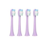4pc Electric Tooth Brush Head Replacement ，Compatible for Sarmocare， S100 Ultrasonic Toothbrush(Purple-4)