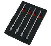 4Pc Extra Long 150mm Hss Rotary Burr Milling Cutter Set (Neilsen Ct4215)