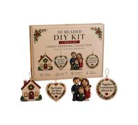 4Pc Family Keepsake DIY Beaded Ornament Kit