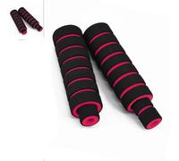 4pc Foam Grip Kit 23mm Bar 10mm Lever Covers | Closed-cell foam, absorbs shock, reduces hand fatigue, 23mm inner diameter, black with color accents