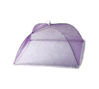 4Pc Foldable Food Mesh Covers Anti Fly Mosquito Net Cover Umbrella Picnic Protect Dish Kitchen Accessories for BBQ, Picnic(Purple)
