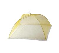 4Pc Foldable Food Mesh Covers Anti Fly Mosquito Net Cover Umbrella Picnic Protect Dish Kitchen Accessories for BBQ, Picnic(Yellow)