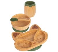 4pc Fox Bamboo Baby Weaning Set Tiny Dining Light Green One Size