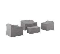 4Pc Furniture Cover Set Gray - Loveseat 2 Chairs & Coffee