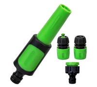 4pc Garden Hose Nozzle and Garden Hose Connectors - Universal Hosepipe Nozzle End with Universal Threaded Tap Connector and 2 1/2 Inch Quick Connect Hosepipe Fittings - Outdoor Watering Accessories