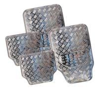 4pc Heavy Duty Silver Alloy Checker Plate Mat Aluminium Effect Car Mats Set Van | Non-slip Backing | Reinforced Quality | Long Lasting