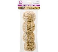 4Pc Jute Twine Twisted String Natural Cotton Rope 4 X 48M Craft Garden Household
