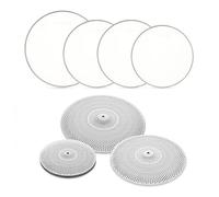 4pc Low Volume Cymbal and Mesh Head Fusion Pack by Gear4music, Silver