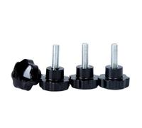 4Pc M8*10-100mm Star Clamping Knobs, 31/38/50mm Head Diameter | Star Handle Knob, Grip Thumb Screw, Galvanized Carbon Steel Screw(M8*25-head diameter 38mm)