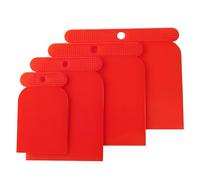 4pc Multipurpose Plastic Filling and Scraping Set - Putty Scraper, Flexible Plastic Tools for Smoothing Surfaces, Filling, Skimming and Gently Scraping Surfaces